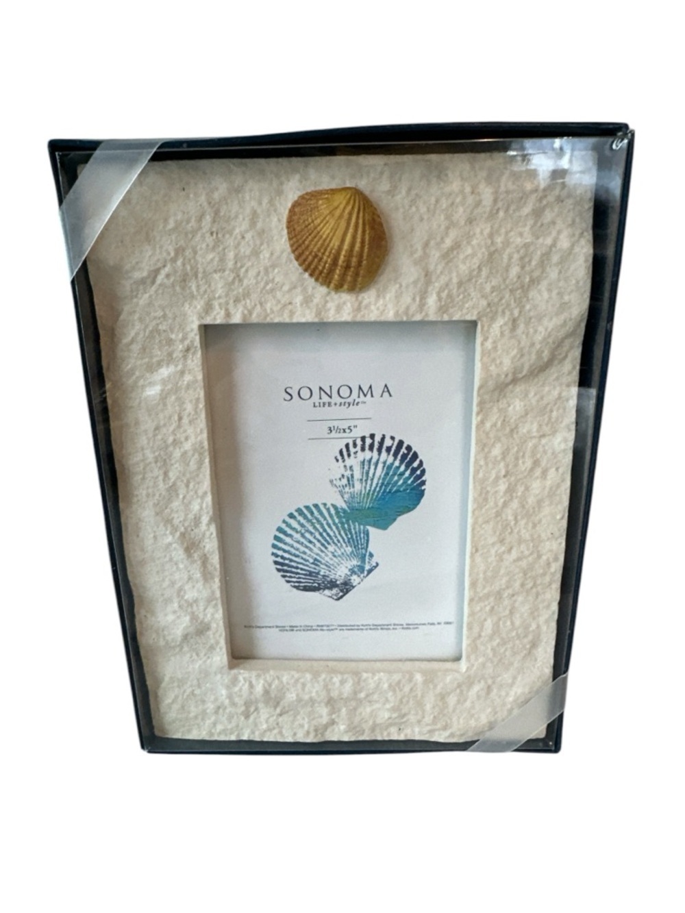 Sonoma Life & Style Photo 3.5x5" Seashell Resin Picture Frame 5x7"New in Package